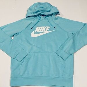 Nike Blue Pullover Hoodie with Swoosh